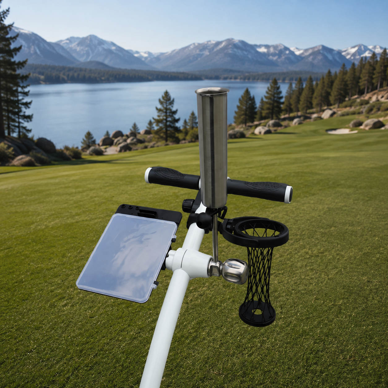 Birdie1 Hvit 2026 Elektrisk golftralle med motorbrems og lithiumbatteri