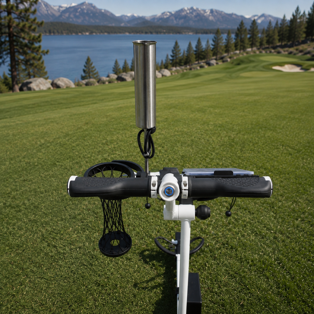 Birdie1 Hvit 2026 Elektrisk golftralle med motorbrems og lithiumbatteri