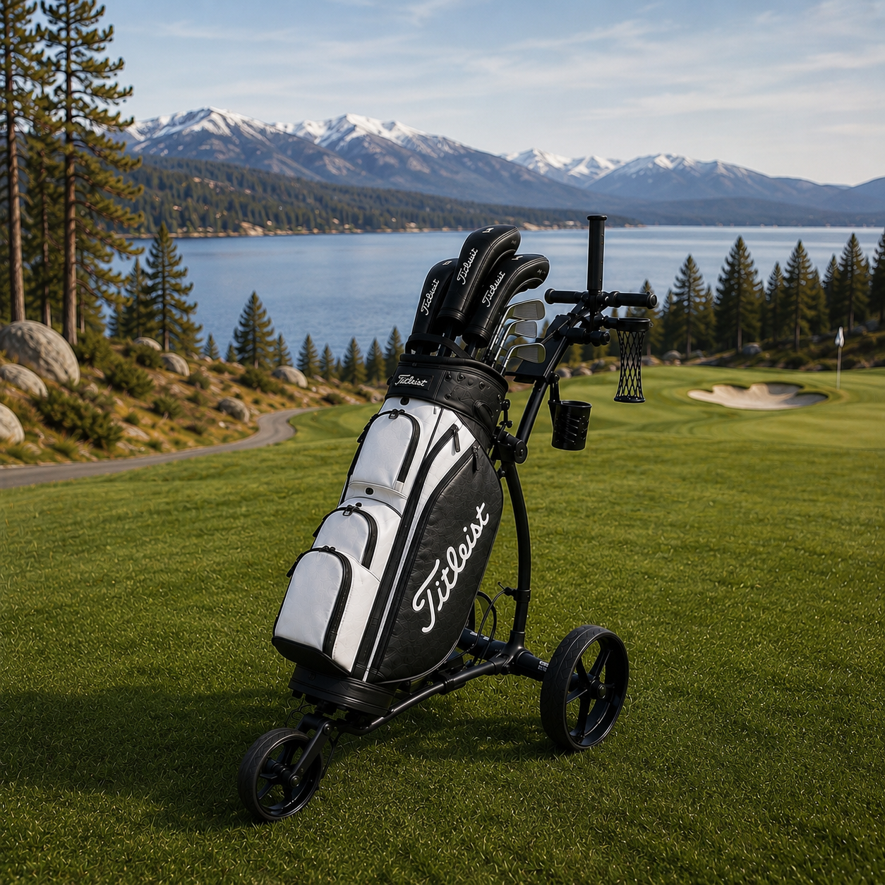 BlackBirdie1 Elektrisk Golftralle med Motorbrems